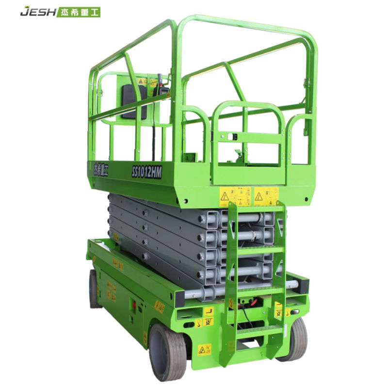 hydraulic scissor type 450kg capacity working height 10m electric man lift for sale