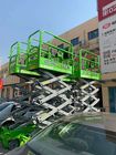 Elevated Electric Scissor Lift Safety Platform With Green Color OEM Allowed supplier
