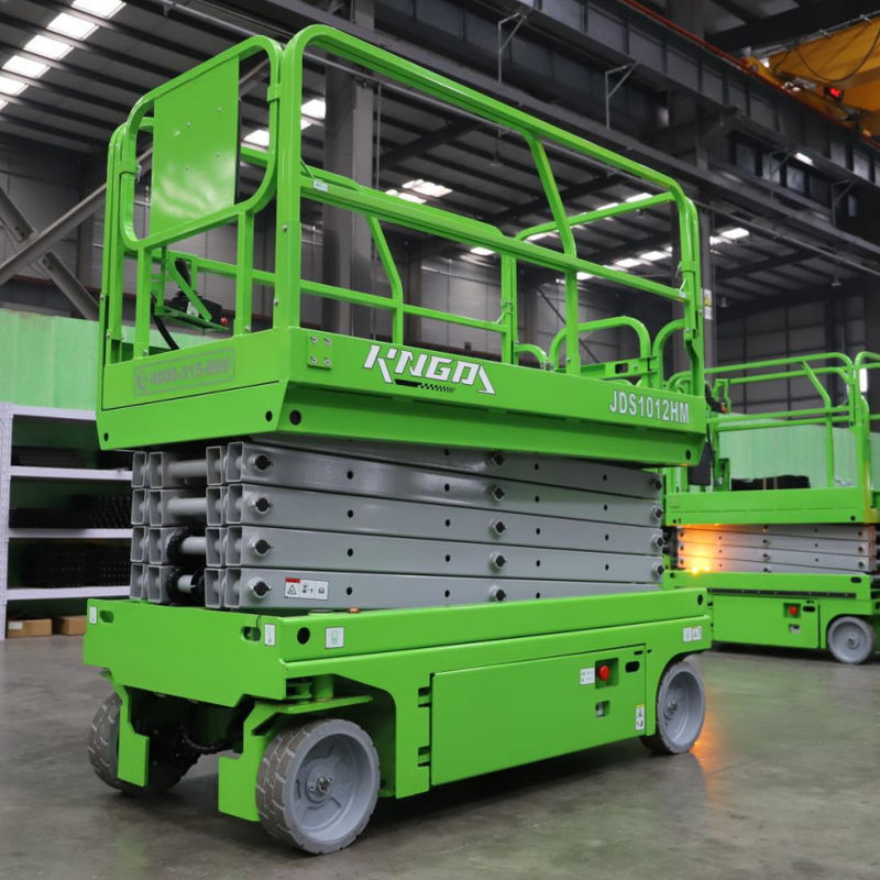 MEWP DC 24V Self-Propelled Scissor Lift 12 Meter Working Height