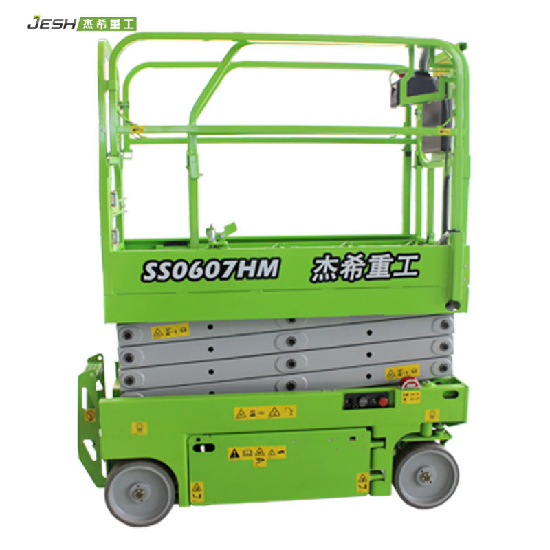 High impact aerial working platform 6m 230kg capacity mini hydraulic scissor lift for warehouse supplier